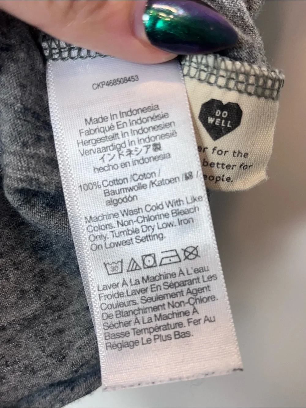 Madewell Gray V-Neck Short Sleeve Tee T-Shirt Basic Burnout Medium Everyday - Picture 4 of 5
